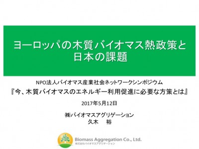 ヨーロッパの木質バイオマス熱政策と日本の課題